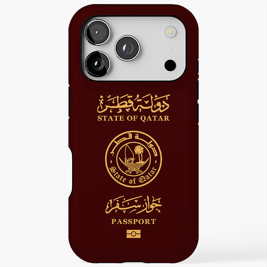 Qatar Passport Cover Case