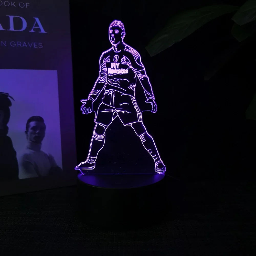 3D Messi & Ronaldo Night Light 7-16 Color LED