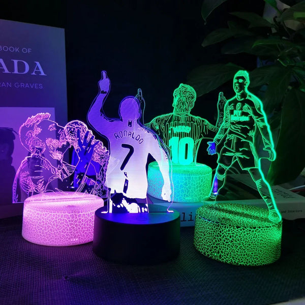 3D Messi & Ronaldo Night Light