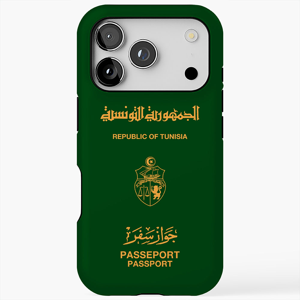 Tunisia Passport Cover Case